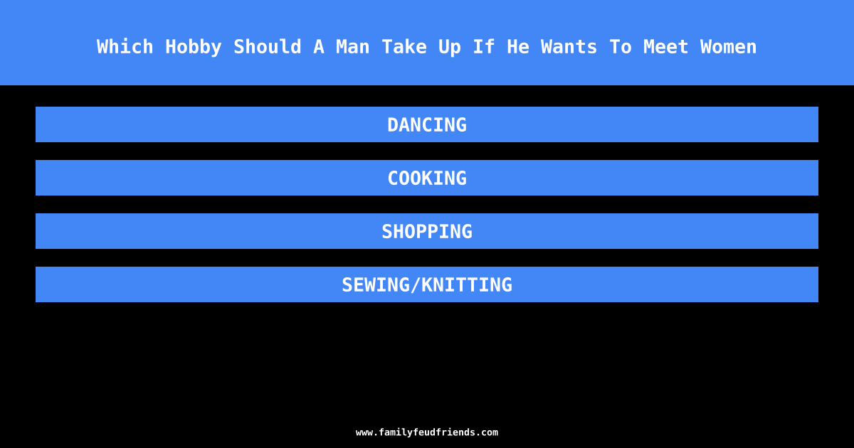 Which Hobby Should A Man Take Up If He Wants To Meet Women answer